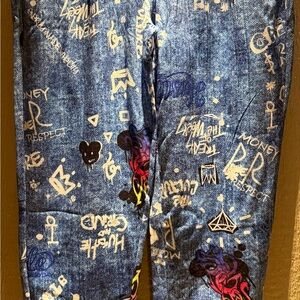 Fresh Prints Jogger Sweatpants Men’s XL Blue Denim Graphic Streetwear NWT